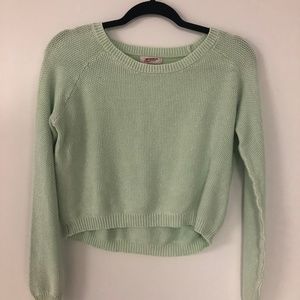 Mint Cropped Sweater